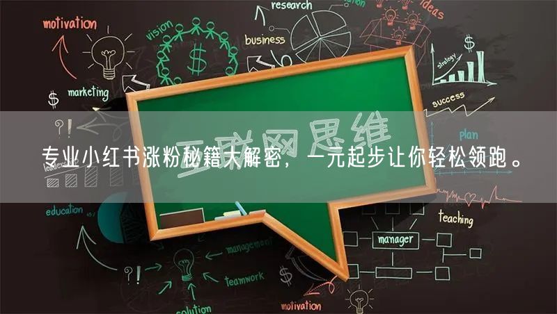 专业小红书涨粉秘籍大解密，一元起步让你轻松领跑。