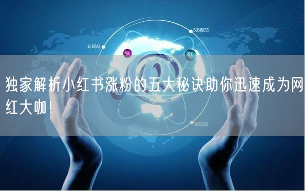 独家解析小红书涨粉的五大秘诀助你迅速成为网红大咖！
