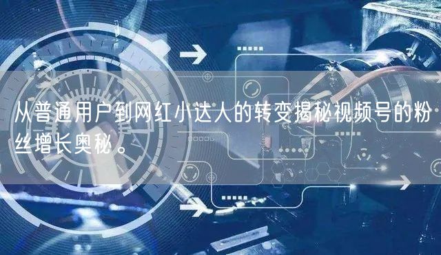 从普通用户到网红小达人的转变揭秘视频号的粉丝增长奥秘。