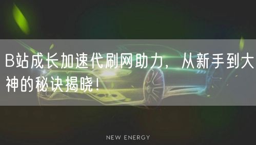 B站成长加速代刷网助力，从新手到大神的秘诀揭晓！